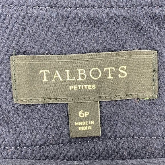 Size 6 Petite Talbots Blue Nautical Sailor Pencil Skirts Stretch Stretch Pinup - Picture 7 of 8